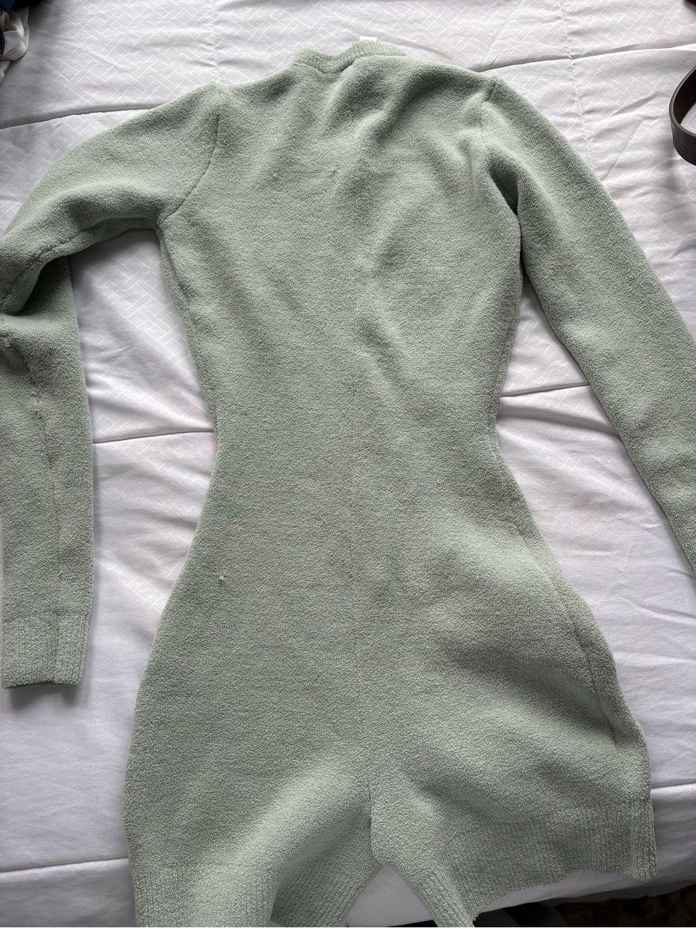 Skims Mint Knit Romper Zip-Front - Picture 7 of 9